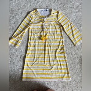Cabana Life X Talbots Yellow Striped Nautical Beach Coverup